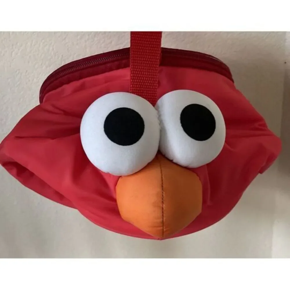 Vintage‎ 1998 Sesame Street Elmo Head Insulated Zip Lunchbag First Years Brand